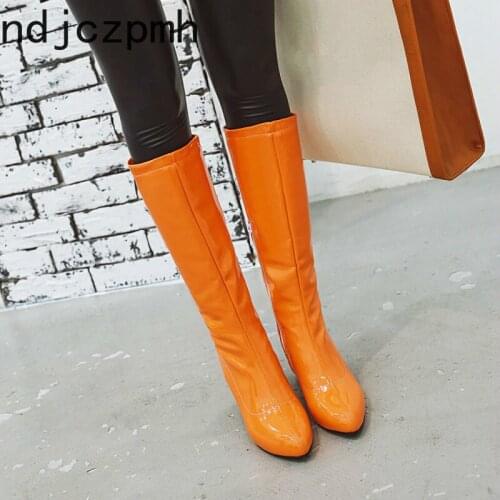 Womens Boots The New Autumn And Winter fashion Pointed zipper High heel High tube Womens shoes plus size 34-48 7cm high