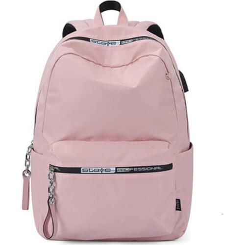 Women External USB Charge Backpack Girls 15.6" Laptop Backpack School Notebook Bag Waterproof Travel Backpack for teens