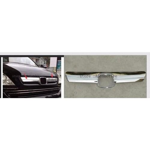 1pcs FOR Honda CRV CR-V 20072008 2009 Chrome Front Grille Around Trim Racing Grills Trim