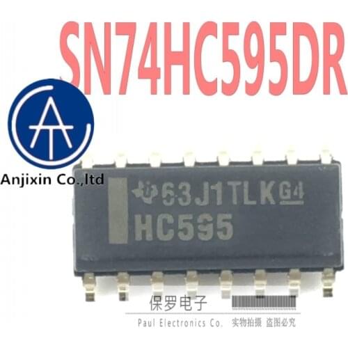 10pcs 100% orginal and new shift register SN74HC595DR HC595 SOP-16 patch real stock