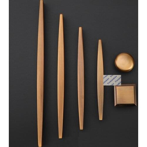 10Pcs Solid Zinc Alloy Brushed Antique Copper Furniture Cupboard Cabinet Door Pull Knob Nordic Style