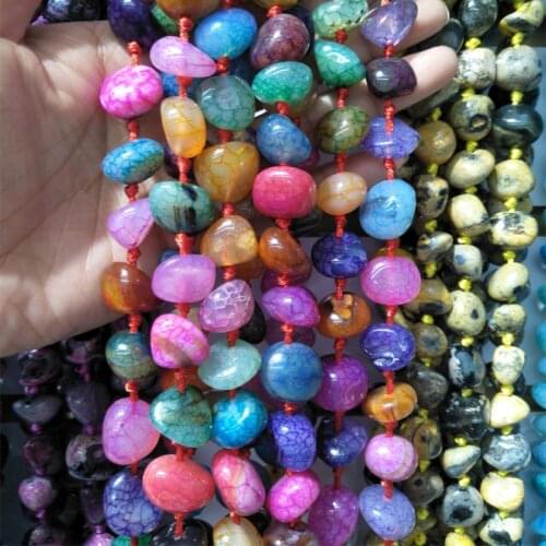 15-19mm Irregular Shape Colorful Agates Stone Beads For Jewelry Making Natural Stone Beads DIY Bracelet Necklace Strand 48cm