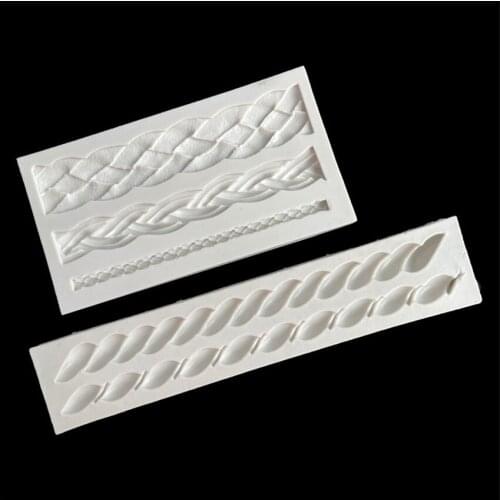 15.2*8.2*1CM DIY Sugar Craft Cake Vintage Long Weave Silicone Mold Fondant Mold Cake Decorating Tools Gum Paste Mold