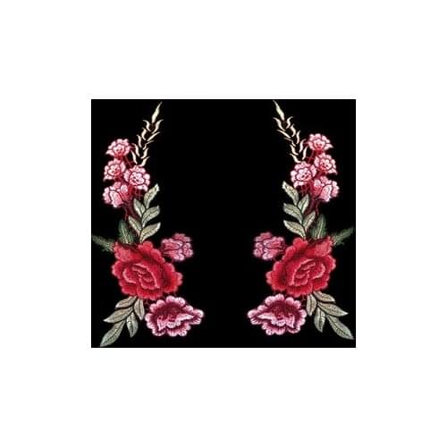 2Pieces = 1Pair DIY Accessories embroidered patch garment accessories applique 30cm * 12cm