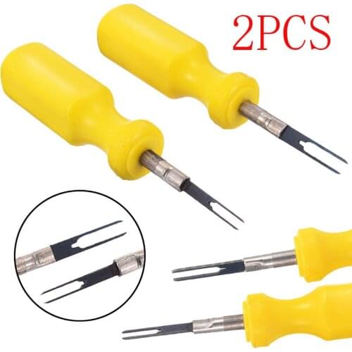 2Pcs Car Wiring Connector Pin Release Extractor Puller Auto Terminal Removal Tool Needle Retractor