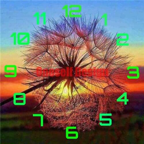 2021 popular 5d diamond embroidery full flower picture of rhinestones clock diy frame wall sticker 5d diamond mosaic sale