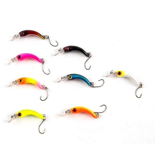 8 Colors Floating Mini Minnow Fishing Lure 1.3g 4cm Artificial Hard Bait Sharp Hook Crankbait Wobblers Trout Pike Bass Tackle