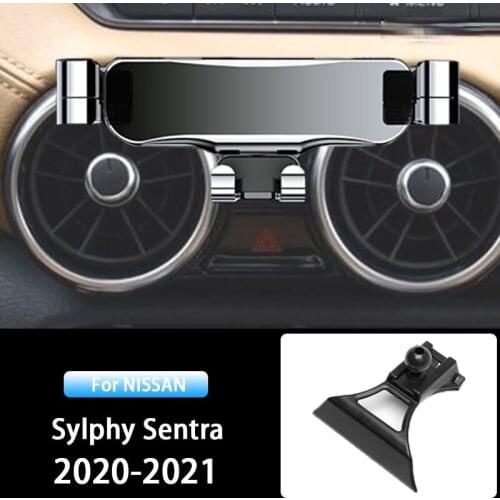 Car Mobile Phone Holder For Nissan Sentra Sylphy B18 2020 2021 Air Vent Mounts Stand GPS Gravity Navigation Bracket Accessories