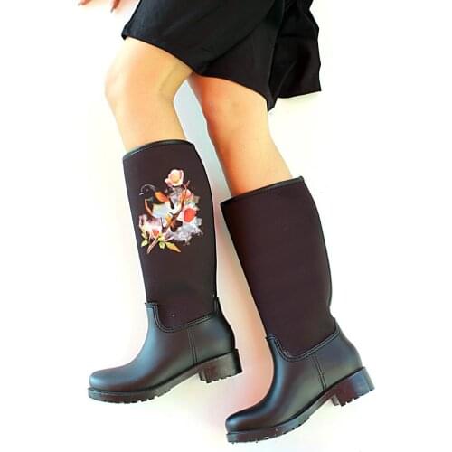 Ç20618Siyah Pink Potin Black Women Boots Ç20618