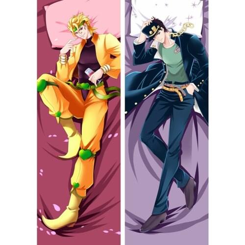 Anime JK jjba JoJos Bizarre Adventure Dio Brando Kujo Jotaro Male Dakimakura Body Pillowcase Hug Pillow Cover Case