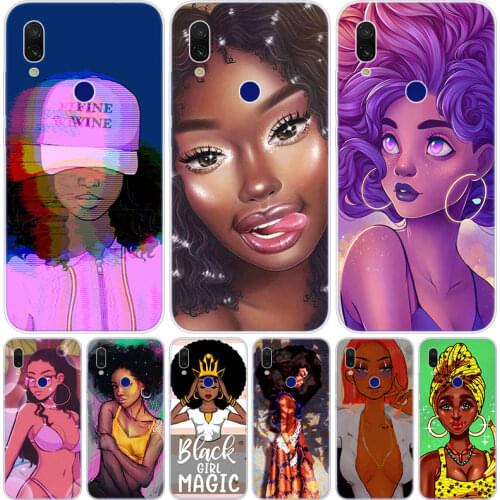 Colorful art african girl Silicone Case for Xiaomi Redmi K20 5X 6X Play A1 A2 8 Lite 7A 6A S2 Y2 Y3 Note 4 4X 5 6 7 Pro F1 Cover