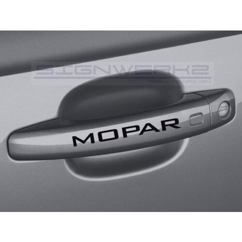 For Mopar Door Handle Decal Sticker logo dodge SS challenger Design 8Pcs/Set Car Styling