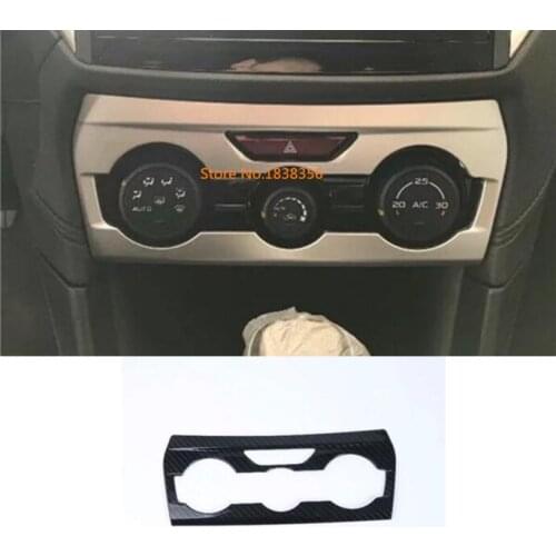 For SUBARU XV 2018 2019 2020 2021 Styling Stick Carbon Fibre Interior Air Condition Button Control Outlet Stwich Trim Frame 1pcs
