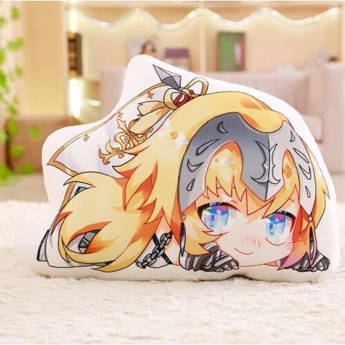 Fate FGO Plush Model Dolls Toys Joan of Arc Black Saber Okita Souji Pillow Cushion 45CM