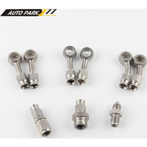 Car motorcycle Motor Bike hydraulic PTFE brake hose stainless steel swivel banjo fitting turbo oil line Fitting AN3