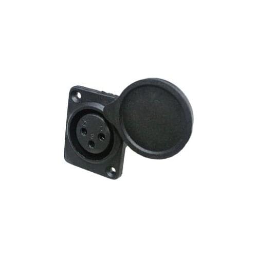 10pcs/lot female XLR connector, 3 pole waterproof XLR female plug Dustproof with a cover for ebike use