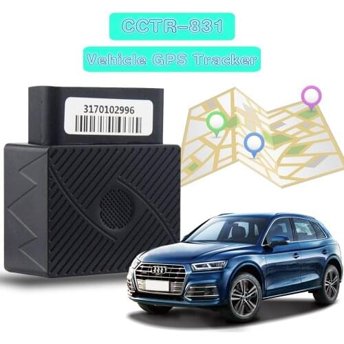 CCTR-831 GPS Tracker For Vehicle Locator Support Plug and Play OBD II Tracking Device With Wide Range Working Voltage Move Alarm