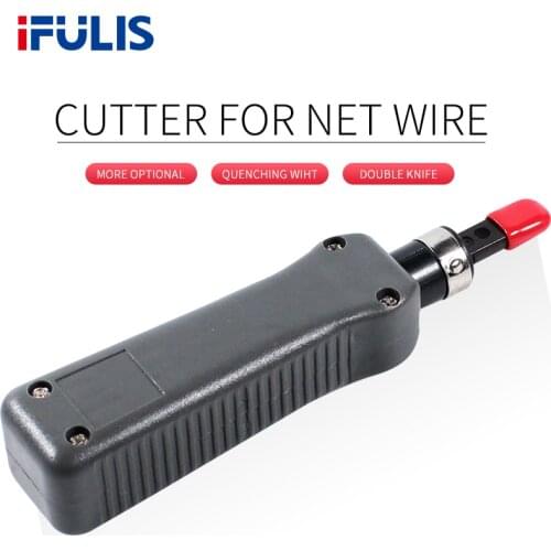 Punch Down Tool 110 Wire Cutter Knife Telecom Pliers For Rj45 Double Head Network Keystone Jack Module HT-324B