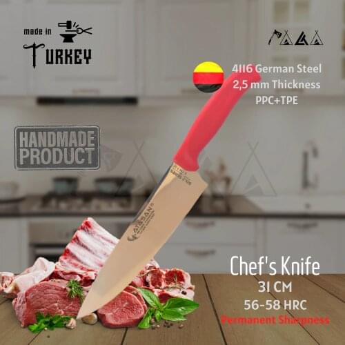 ATASAN Gold Series Curved Chef Knife 01 Kitchen Knives Handmade High Quality Professional Stainless Steel Boning Butcher Steak