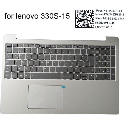 Latin Backlit keyboard for Lenovo IdeaPad 330S 15ARR 330S-15IKB 330S-15ISK 7000-15 PC5CB LA Keyboards Palmrest cover 5CB0R34694