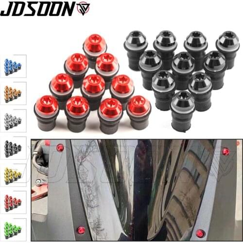 10PCS 5MM Universal Motorcycle Bolts Screws Kit Windscreen Windshield Cafe Racer Motocross For Honda Yamaha Kawasaki Ducati BMW