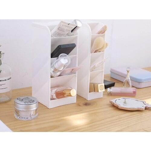 Inclined pen holder office female desktop storage box desk stationery barrel rack cosmetic brush holder