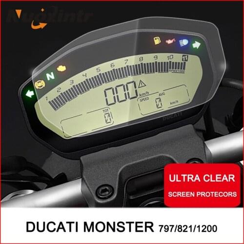 Nuoxintr Motorcycle Cluster Scratch Protection Film Instrument Dashboard Cover Guard Blu-ray for DUCATI MONSTER 797 821 1200