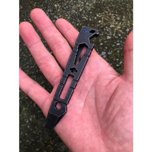 EDC Titanium Alloy/CPM 3V Crowbar V2.0 Portable Tool Corkscrew