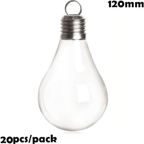 Promotion - 20 Pieces x DIY Paintable/Shatterproof Christmas Xmas Decoration Ornament 120mm Plastic Light Bulb