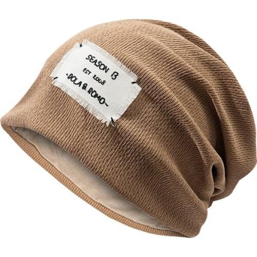 Hedging Hat Womens Wild Beanie Caps Spring and Autumn Gradation Cotton Breathable Beaines Cap Windproof
