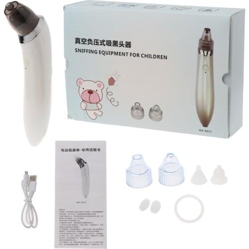 2 in 1 Blackhead Remover Skin Care Baby Nasal Aspirator Electric Safe Hygienic Nose Cleaner Oral Snot Sucker For Newborns