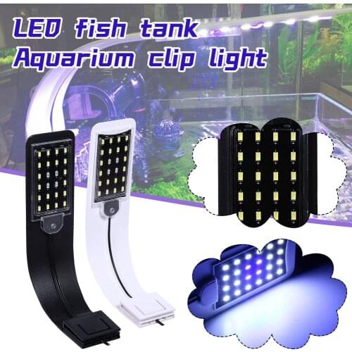 10W Planted LED Aquarium Lights Clip-on LED Plants Grow Light Super Slim Aquatic Freshwater Lamps Waterproof Lamp For Fish Tanks
