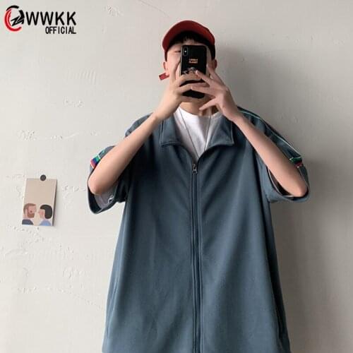 WWKK Fashion oversized Hood T-shirts for Women and Men Harajuku Summer Short Sleeve tshirt Simple printed T Shirt kawaii Tops