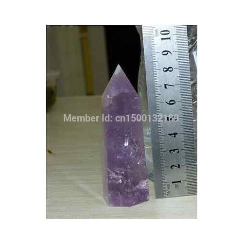 Xd j0029 Natural Pretty Amethyst Quartz Crystal Wand Point Healing
