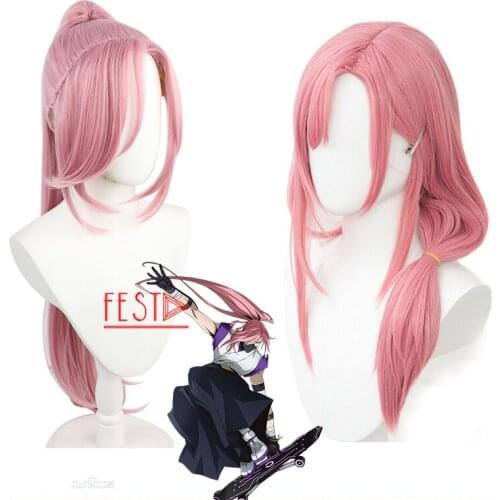 2 Styles Anime SK8 The Infinity Cherry Blossom Cosplay Wig SK Long Pink Ponytail Wig Heat-resistant Fiber Hair +Free Wig Cap