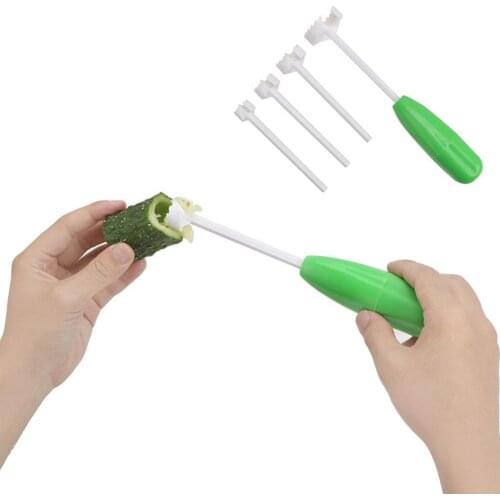 Practical 4 Pcs / Set Kitchen Tools Vegetable Spiralizer Stocked For Vegetable Digging Tools Cutter Corer Device Fru O0K3