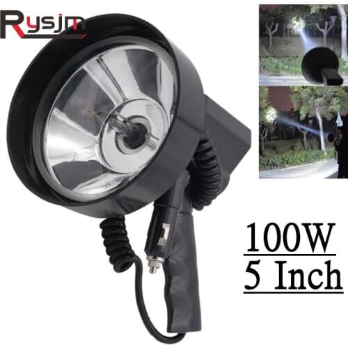 5 Inch 100W Xenon Lamp Super Bright LED Searchlight Emergency Light for Outdoor Camping Handheld Hunting Lights Ship From Russia