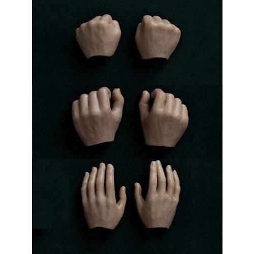 In Stock 1/6 Scale Body Accessories 3Pairs Hand Model Fit for 12" Male Action Figure Body
