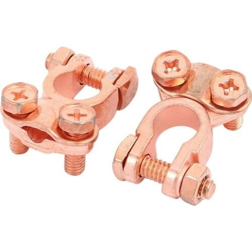 Car Metal Straight Battery Terminals Positive Negative Clamps T056