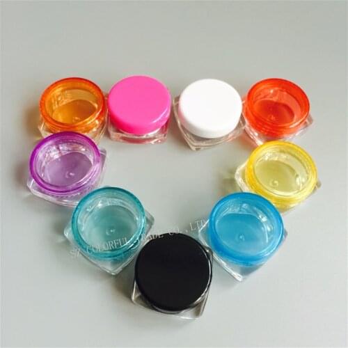 Free Shipping 50pcs/lot 3g/5g (ml) Party Base Cream box Cream Small Box Cosmetics Packaging Trials Samples Cream Jar for Makeup