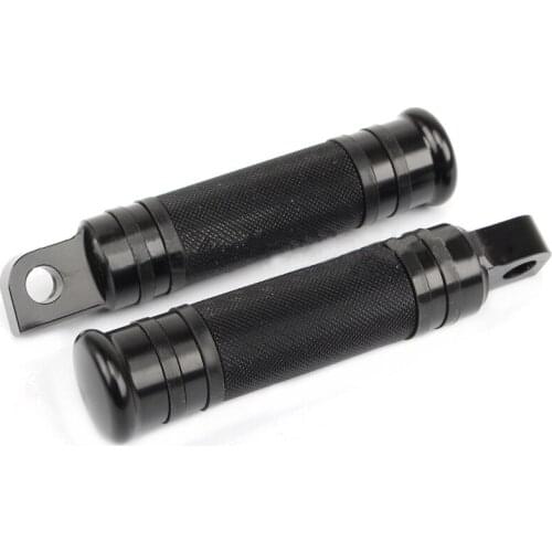 CNC Motorcycle Rear Front Foot Pegs Black For Harley HD Sportster Softail Fat Boy Road King Electra Glide