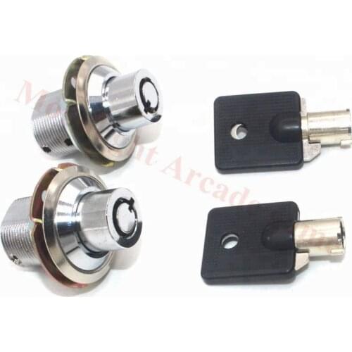 2Pcs/Lot High quality Zinc alloy keyed alike cylinder push lock tubular cam lock for Arcade game machine Cabinet Drawer