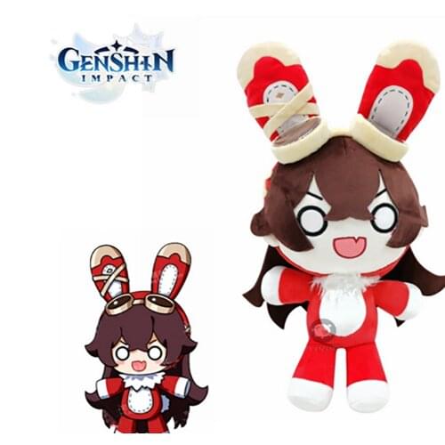 Game Genshin Impact Amber Cute Rabbit Plush Doll Stuffed Toy Anime Wind Ice Slime Cute Cosplay Cartoon Pillow Halloween Gift