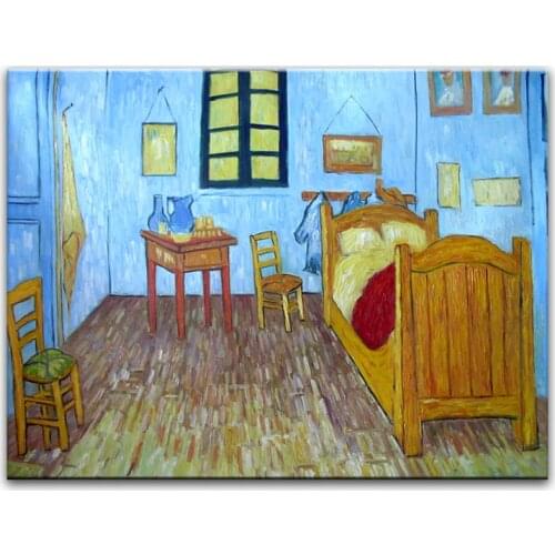 Oil painting hand-painted Home decoration famous oil painting high quality Modern artists painting Van gogh bedroom VG01