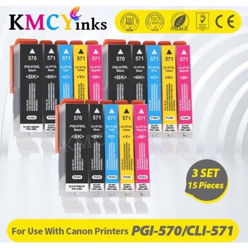 KMCYinks PGI 570 571 PGI-570 CLI-571 Compatible ink Cartridge For Canon PIXMA MG5750 MG5751 MG5752 MG6850 MG6850 MG6852 TS6050