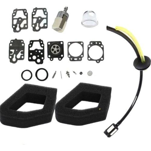 1set Carburetor Repair Fuel Line Kit GX35 GX25 HHB25 HHH25 K20-WY Air Filter Gasket Fuel Line Kit Fuel Filter