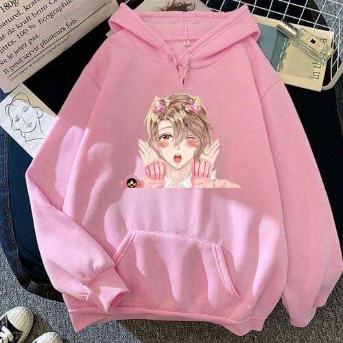 Kawaii Anime Obey Me Shall We Date Lucifer Hoodies Plus Size Fleece Hoodie Harajuku Pullovers Sweatshirt Women Clothes for Teens
