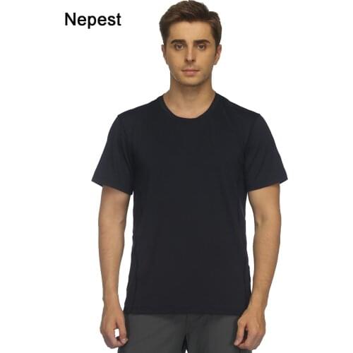 Nepest Men’s Quick Dry Short Sleeve T-Shirt Workout Outdoor Running Shirts, UPF 50+ UV Sun Protection