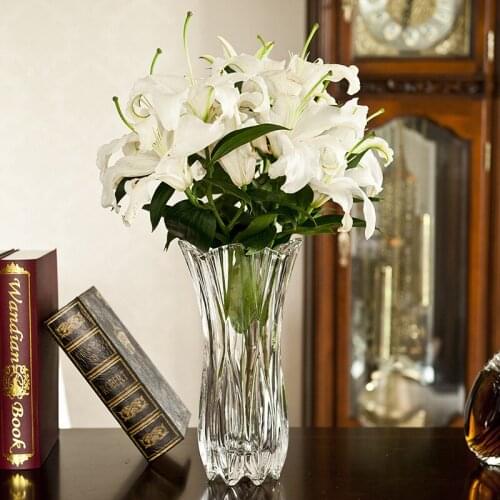 National Forest limited time special promotions Variety quality clear crystal glass vase Lucky Bamboo Lily