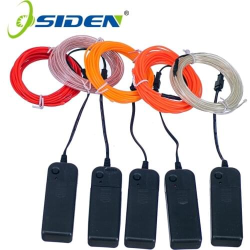 3V Neon Light Glow El String Flexible Wire Rope Tube Waterproof LED 1m 3m/5 for Decorations in party Car Garments +Controller